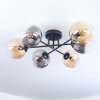 Gastor Plafonnier, Boule lumineuse Ambre, Clair, Fumé, 6 lumières