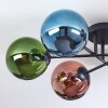 Gastor Plafonnier, Boule lumineuse 62 cm Bleu, Vert, Cuivré, 6 lumières