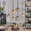 Ripoll Suspension, Boule lumineuse, Suspension Ambre, Clair, Fumé, 6 lumières