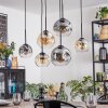 Ripoll Suspension, Boule lumineuse, Suspension Ambre, Clair, Fumé, 6 lumières