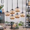 Koyoto Suspension, Boule lumineuse, Suspension Ambre, 6 lumières