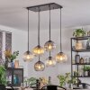 Koyoto Suspension, Boule lumineuse, Suspension Ambre, Clair, Fumé, 6 lumières