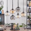 Koyoto Suspension, Boule lumineuse, Suspension Ambre, Clair, Fumé, 6 lumières