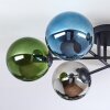 Gastor Plafonnier, Boule lumineuse 62 cm Bleu, Chrome, Vert, Cuivré, Fumé, 6 lumières Gastor Plafonnier, Boule lumineuse 62 cm Bleu, Chrome, Vert, Cuivré, Fumé, 6 lumières