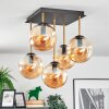 Gastor Plafonnier, Boule lumineuse Or, Noir, 5 lumières