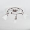 Mirlo Plafonnier, Spot de plafond Chrome, Nickel mat, 3 lumières