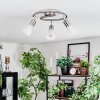 Mirlo Plafonnier, Spot de plafond Chrome, Nickel mat, 3 lumières