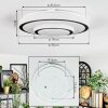 Borin Plafonnier LED Gris, Blanc, 1 lumière