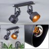 Tylar Plafonnier, Spot de plafond Noir, 2 lumières