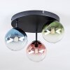 Chehalis Plafonnier, Boule lumineuse 30 cm Bleu, Vert, Clair, Cuivré, 3 lumières