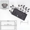 Koyoto Suspension, Boule lumineuse, Suspension Clair, Fumé, 6 lumières