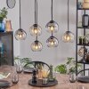 Koyoto Suspension, Boule lumineuse, Suspension Ambre, Clair, Fumé, 6 lumières