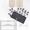 Bauro Suspension, Boule lumineuse, Suspension Écru, 6 lumières
