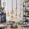 Bauro Suspension, Boule lumineuse, Suspension Écru, 6 lumières