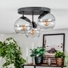 Koyoto Plafonnier, Boule lumineuse 30 cm Clair, Fumé, 3 lumières