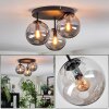 Gastor Plafonnier, Boule lumineuse 30 cm Fumé, 3 lumières
