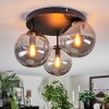 Gastor Plafonnier, Boule lumineuse 30 cm Fumé, 3 lumières
