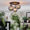 Gastor Plafonnier, Boule lumineuse 30 cm Fumé, 3 lumières