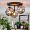 Gastor Plafonnier, Boule lumineuse 30 cm Fumé, 3 lumières