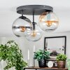 Gastor Plafonnier, Boule lumineuse Ambre, Clair, Fumé, 3 lumières