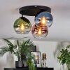 Koyoto Plafonnier, Boule lumineuse 30 cm Bleu, Vert, Clair, Cuivré, 3 lumières