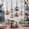 Apedo Suspension, Boule lumineuse, Suspension Ambre, Fumé, 6 lumières