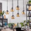 Ripoll Suspension, Boule lumineuse, Suspension Ambre, 6 lumières