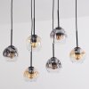 Ripoll Suspension, Boule lumineuse, Suspension Ambre, Clair, Fumé, 6 lumières