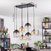 Koyoto Suspension, Boule lumineuse, Suspension Ambre, Clair, Fumé, 6 lumières