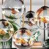 Gastor Plafonnier, Boule lumineuse Or, Noir, 5 lumières