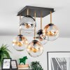 Gastor Plafonnier, Boule lumineuse Or, Noir, 5 lumières