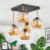 Gastor Plafonnier, Boule lumineuse Or, Noir, 5 lumières