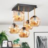 Gastor Plafonnier, Boule lumineuse Or, Noir, 5 lumières