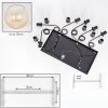 Koyoto Suspension, Boule lumineuse, Suspension Ambre, Clair, 6 lumières