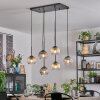 Koyoto Suspension, Boule lumineuse, Suspension Ambre, Clair, Fumé, 6 lumières