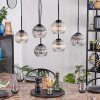 Koyoto Suspension, Boule lumineuse, Suspension Ambre, Clair, Fumé, 6 lumières