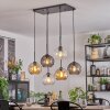 Koyoto Suspension, Boule lumineuse, Suspension Ambre, Clair, Fumé, 6 lumières