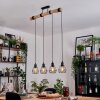 Yaak Suspension, Suspension Écru, Noir, 4 lumières