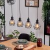 Yaak Suspension, Suspension Écru, Noir, 4 lumières