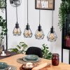 Yaak Suspension, Suspension Écru, Noir, 4 lumières