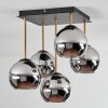 Koyoto Plafonnier, Boule lumineuse Or, Noir, 5 lumières