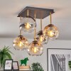 Koyoto Plafonnier, Boule lumineuse Or, Noir, 5 lumières