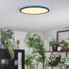 Zuren Plafonnier, Panel LED Noir, 1 lumière, Changeur de couleurs