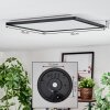 Zuren Plafonnier, Panel LED Noir, 1 lumière, Changeur de couleurs