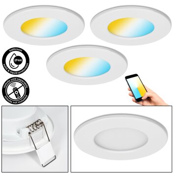 Ramek Plafonnier, Spot encastrable LED Blanc, 3 lumières