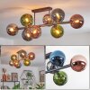 Gastor Plafonnier, Boule lumineuse Bleu, Chrome, Vert, Cuivré, Fumé, 8 lumières