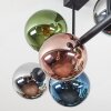 Gastor Plafonnier, Boule lumineuse Bleu, Chrome, Vert, Cuivré, Fumé, 8 lumières