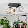Koyoto Plafonnier, Boule lumineuse Ambre, Clair, Fumé, 3 lumières