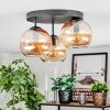 Koyoto Plafonnier, Boule lumineuse Ambre, 3 lumières