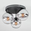 Koyoto Plafonnier, Boule lumineuse Clair, Fumé, 3 lumières